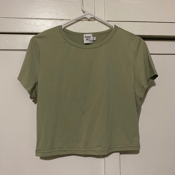 Princess Polly Tops - Princess Polly Green Crop T-Shirt